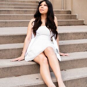 White Strapless Dress